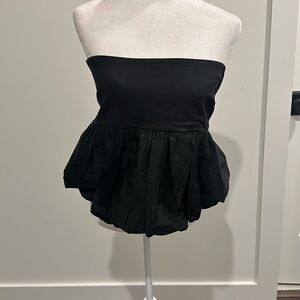 Anthropologie Black Strapless Top